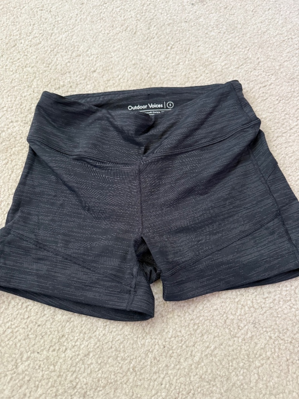 NWOT Outdoor Voices Compression Bike Shorts Women's Sz S Gym Activewear Training